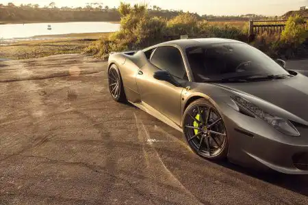 Grigio Silverstone Metallic Ferrari 458 Italia Gets ADV.1 Wheels