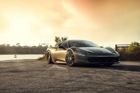 Grigio Silverstone Metallic Ferrari 458 Italia Gets ADV.1 Wheels