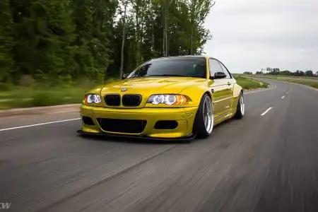 modified-phoenix-yellow-bmw-e46-m3-pandem-rocketbunny-widebody-deep-dish-ccw-wheels-d