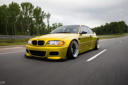 modified-phoenix-yellow-bmw-e46-m3-pandem-rocketbunny-widebody-deep-dish-ccw-wheels-f