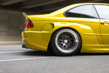 modified-phoenix-yellow-bmw-e46-m3-pandem-rocketbunny-widebody-deep-dish-ccw-wheels-j