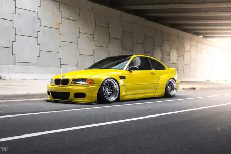 modified-phoenix-yellow-bmw-e46-m3-pandem-rocketbunny-widebody-deep-dish-ccw-wheels-l