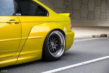 Rocketbunny Phoenix Yellow BMW E46 M3 With CCW Classic Wheels Wallpaper