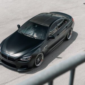 Frozen Black BMW M6 Gran Coupe with HRE Classic 300 Wheels in Satin Charcoal