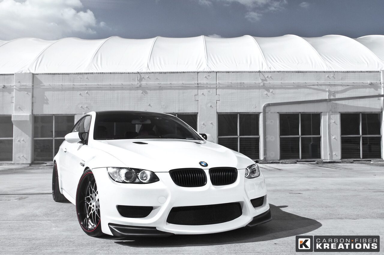 Carbon Fiber Kreations and Breed Wheels Alpine White BMW M3 Desktop Wallpaper