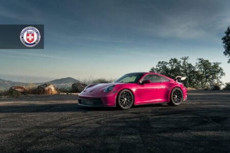 Photoshoot: Ruby Stone Red Porsche 992 GT3 with HRE HX100 CRBN Wheels
