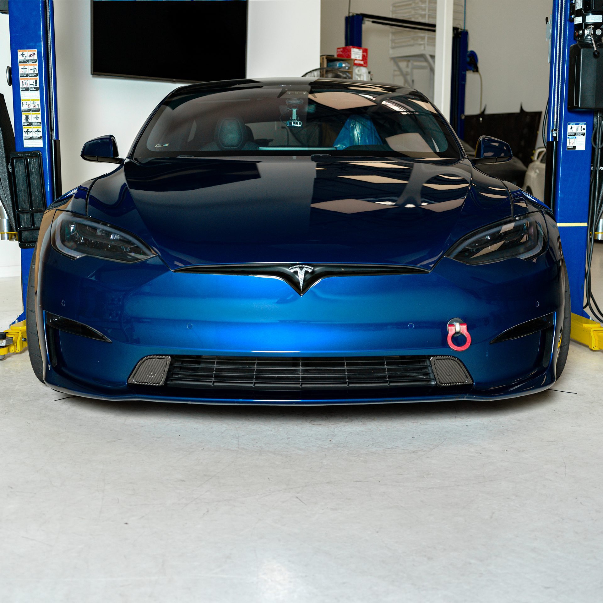 Unplugged Performance 2021+ Tesla Model S Plaid Carbon Fiber Brake Ducting Kit
