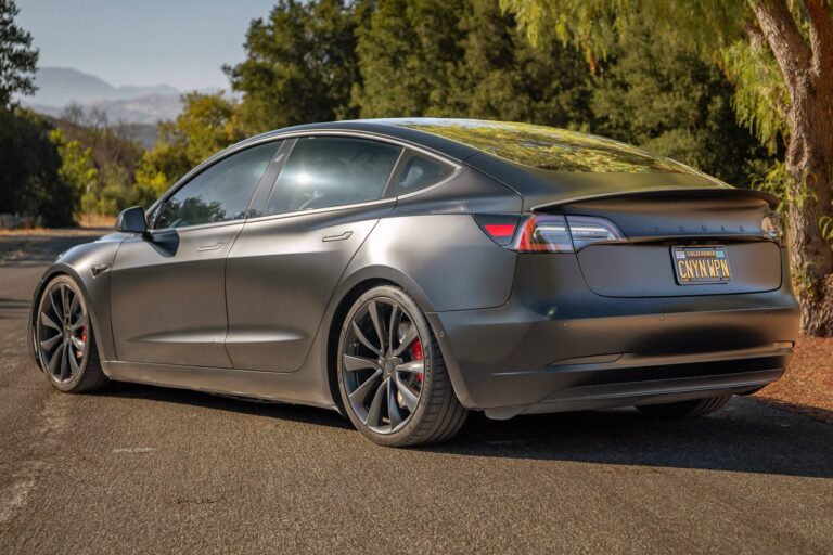 2020 Stealth Black Tesla Model 3 Performance – UP Exterior & Suspension Upgrades Image 1