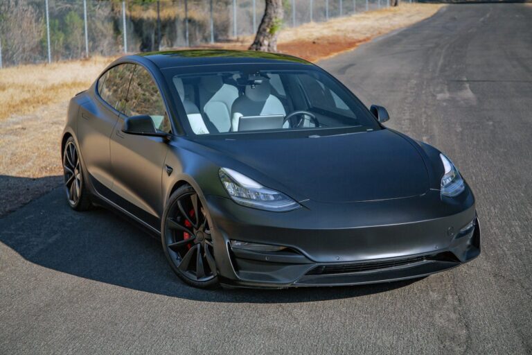 2020 Stealth Black Tesla Model 3 Performance – UP Exterior & Suspension Upgrades Image 42