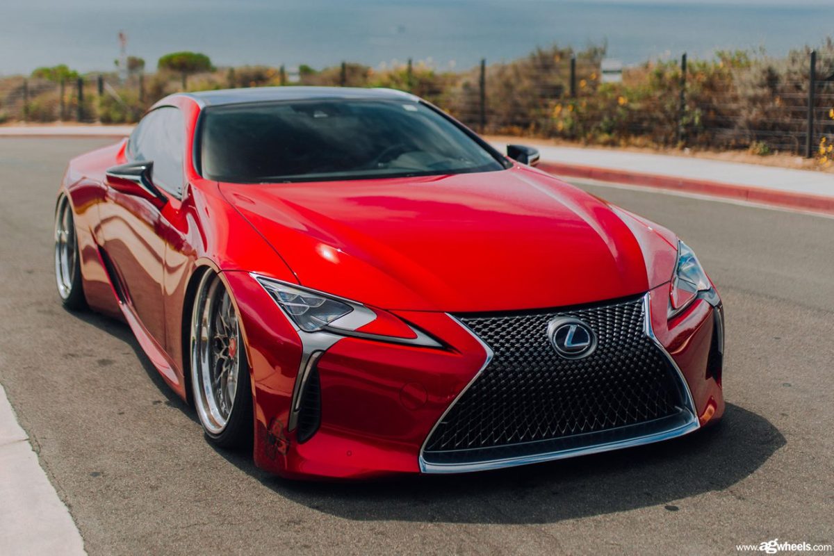 Infrared Lexus LC500 Looks Stunning on AG SR10 Wheels in Brushed Grigio ...