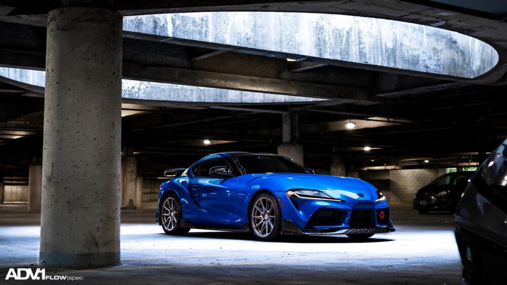 Blue Mica Toyota Supra A90 Gets Upgraded With ADV5.0 FLOWspec Wheels