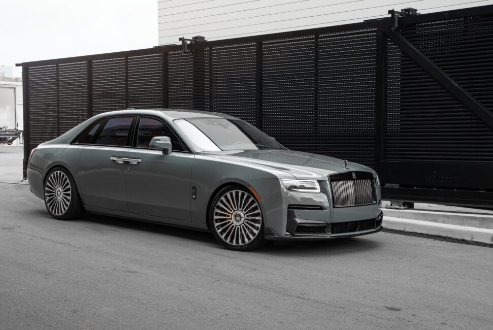 Burnout Gray Brabus Rolls-Royce Ghost on Mansory CS.11 Wheels by Wheels Boutique