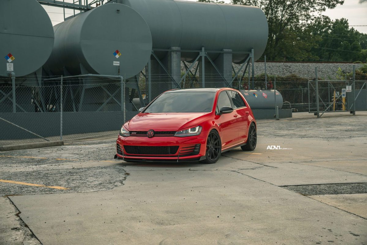 King's Red Metallic VW Golf GTI Gets ADV.1 FLOWSpec Wheels - My Car Portal