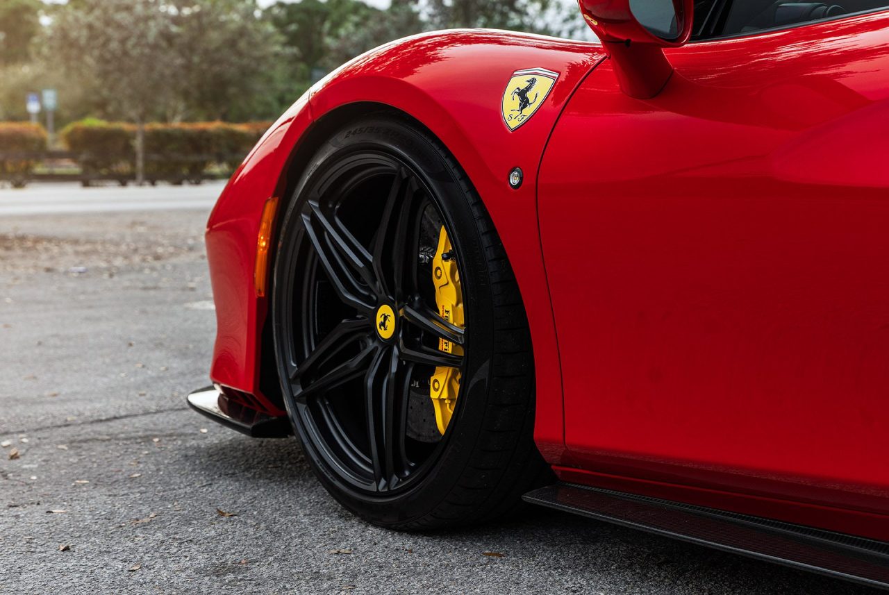 Rosso Rims Rosso Corsa Novitec Ferrari F8 Tributo on HRE P107SC Wheels - My Car Portal