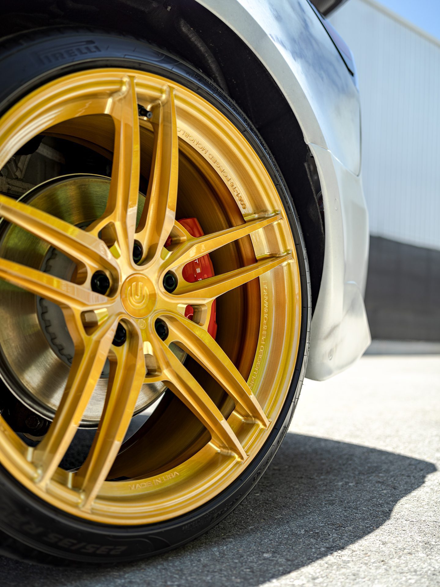 Tesla Model 3 Performance - Unplugged Performance UP-04 Lightweight Forged Wheels In a Gold Finish