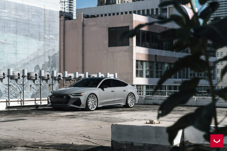 Nardo Gray Audi RS7 – Vossen Hybrid Forged Series HF-7 Wheels in Polished Silver