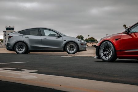 Red Rocket Tesla Model 3 Performance Highland and Model Y Juniper on UP-RW Road Warrior Wheel by Unplugged Performance 1920px (2)