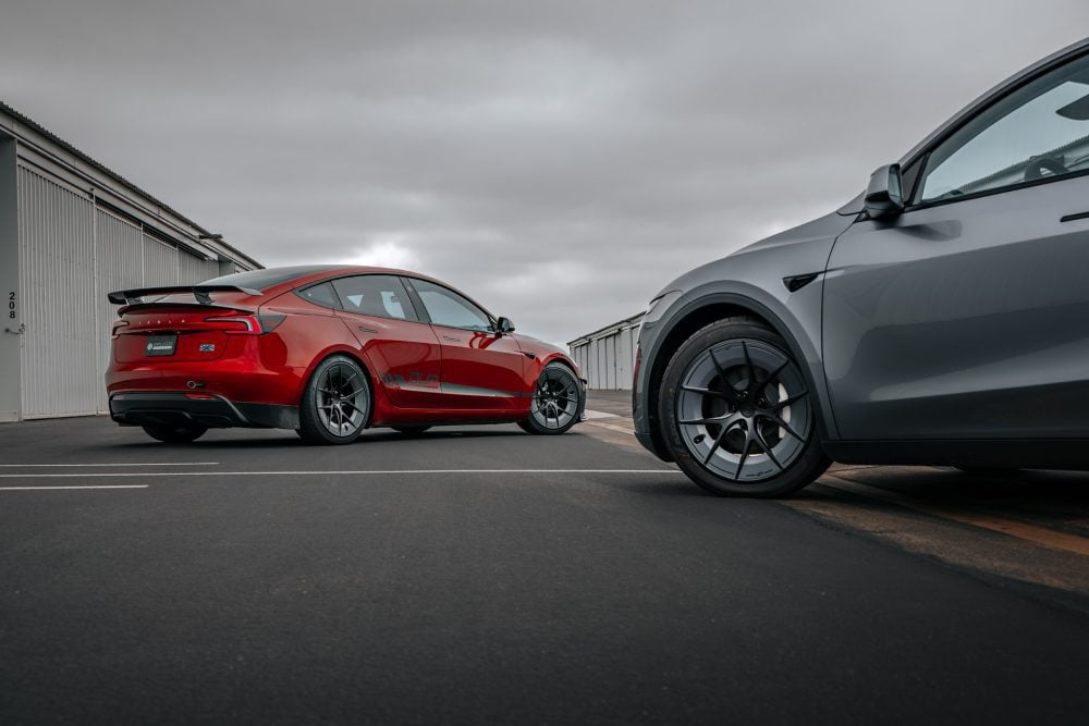 Red Rocket Tesla Model 3 Performance Highland and Model Y Juniper on UP RW Road Warrior Wheel by Unplugged Performance 1920px 9