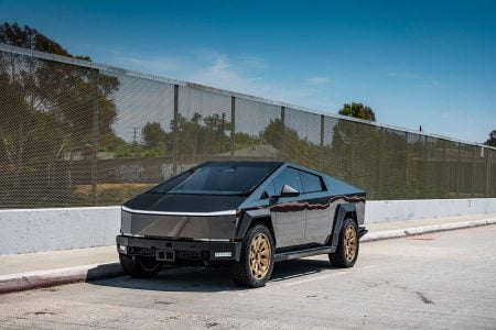 Magnesium Wrapped PPF Tesla Cybertruck UP Forged CYBRNOVA 24 Inch Satin Bronze Wheels UP INVINCIBLE steel body armor Unplugged Performance 10