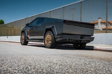 Magnesium Wrapped PPF Tesla Cybertruck UP Forged CYBRNOVA 24 Inch Satin Bronze Wheels UP INVINCIBLE steel body armor Unplugged Performance 8
