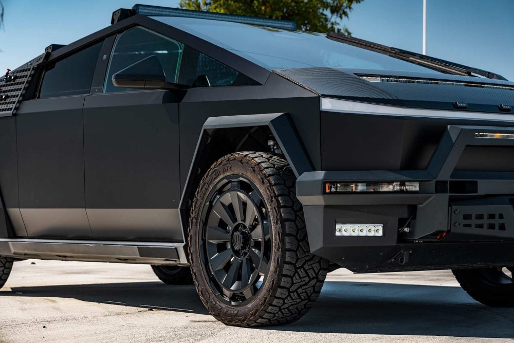 Unplugged Performance Releases A New Tesla Cybertruck Wheel Called CYBRNOVA 6 Tesla Cybertruck UP Forged CYBRNOVA 24 Inch Wheels and UP INVINCIBLE Steel Parts Unplugged Performance 4