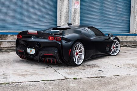 Ferrari SF90 Nero Assetto Fiorano on Novitec NF-10 Wheels In Brushed Clear Image 12