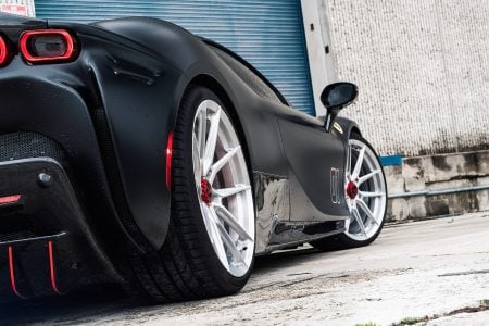 Ferrari SF90 Nero Assetto Fiorano on Novitec NF-10 Wheels In Brushed Clear Image 13