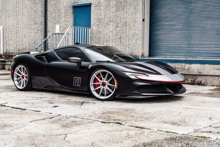 Ferrari SF90 Nero Assetto Fiorano on Novitec NF-10 Wheels In Brushed Clear Image 24