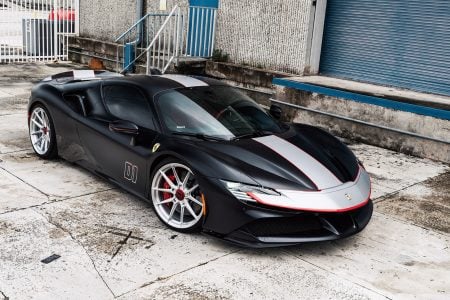 Ferrari SF90 Nero Assetto Fiorano on Novitec NF-10 Wheels In Brushed Clear Image 30