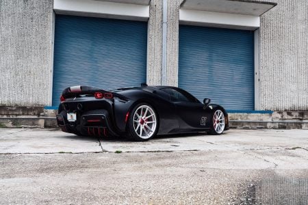 Ferrari SF90 Nero Assetto Fiorano on Novitec NF-10 Wheels In Brushed Clear Image 8