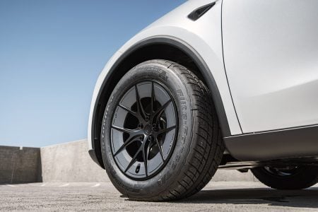 Tesla Model Y Juniper 18-Inch UP Forged UP-RW Wheel and BFGoodrich Elite Force Tire Package Unplugged Performance 3840 (4)