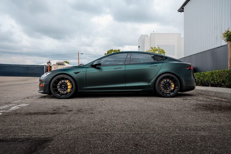 The Ultimate Tesla Transformation: Dark Sage Model S by Unplugged Performance and Bulletproof Auto Spa