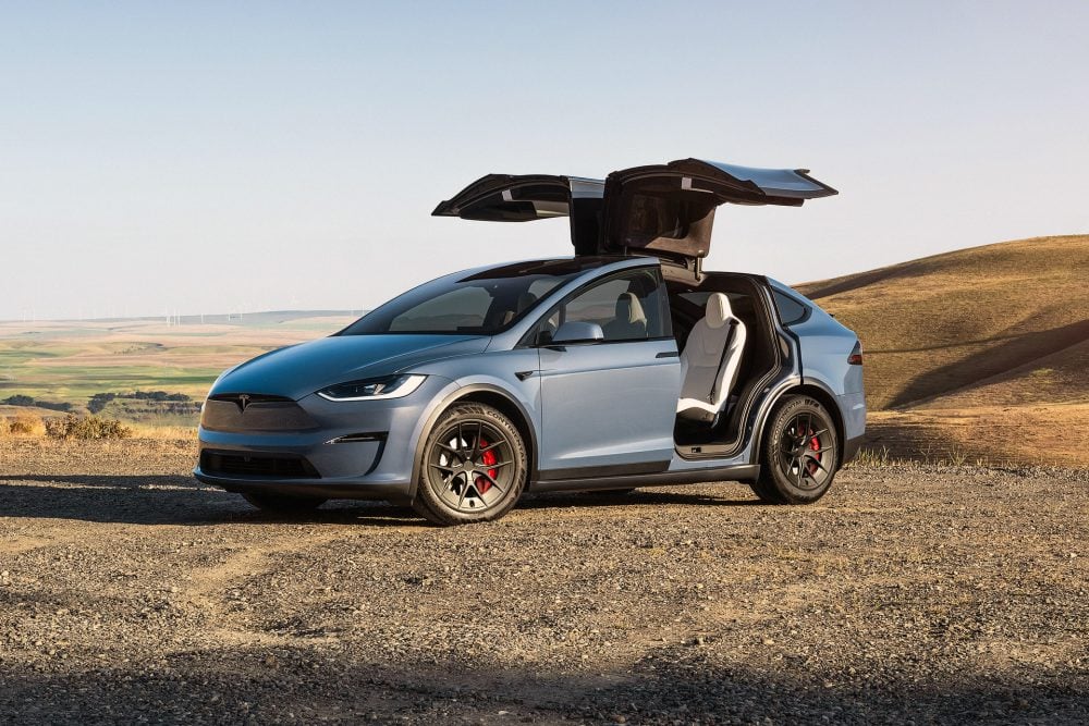 Frost Blue Metallic Tesla Model X UP RW FF Flow Formed Render Unplugged Performance 1