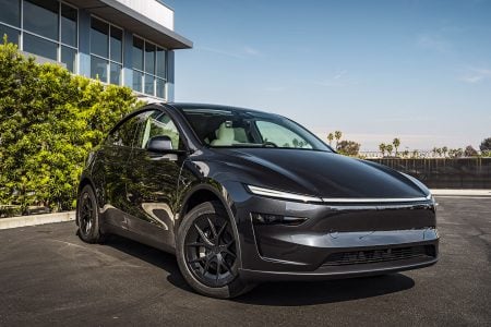 Stealth Grey Tesla Model Y Juniper on UP-RW FF 19-inch Wheels by Unplugged Performance