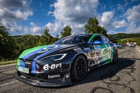 Unplugged Performance Tesla Model S Plaid Romanian Hill Climb Racing Image 4