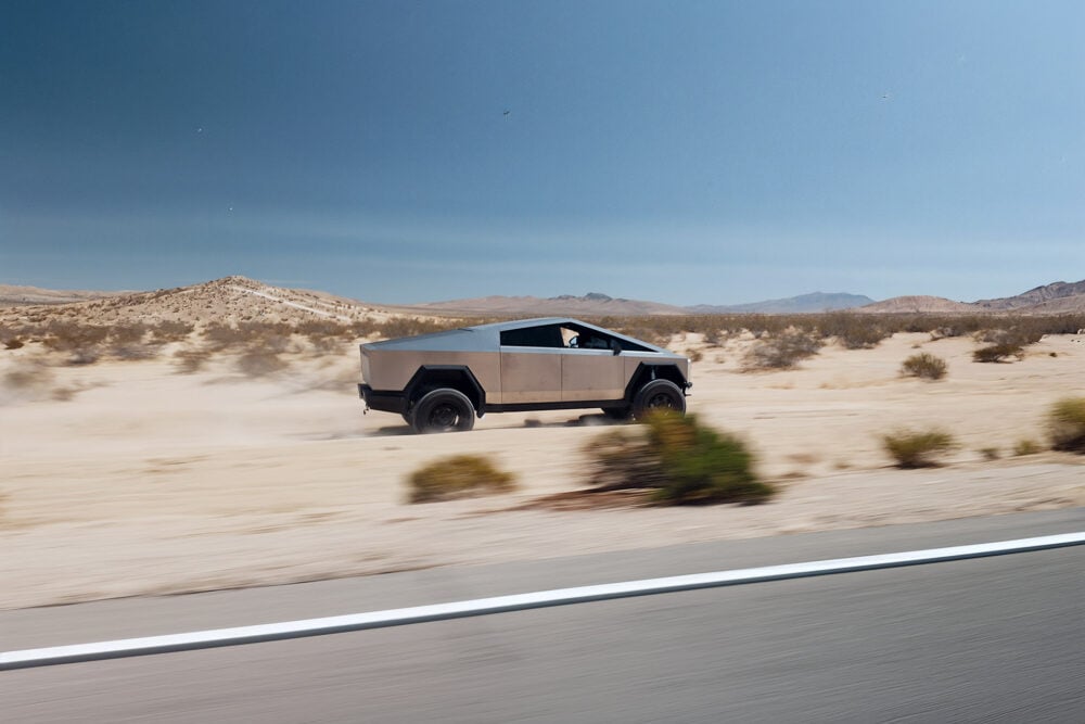 Unplugged Performance Finally Ships Its Cybertruck Lift Kit, and the Two-Year Wait Makes Sense 4 Unplugged Performance UP INVINCIBLE 2.5 Inch Lift Kit Tesla Cybertruck Desert Testing