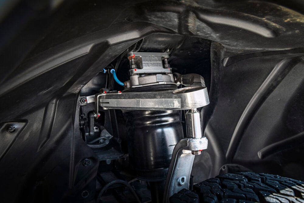 Unplugged Performance Finally Ships Its Cybertruck Lift Kit, and the Two-Year Wait Makes Sense 5 Unplugged Performance UP INVINCIBLE 2.5" Lift Kit Tesla Cybertruck Installed Upper Control Arm