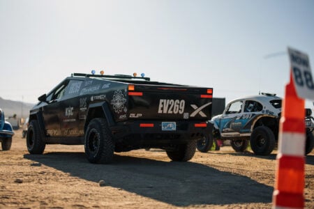 Unplugged-Performance-UP-INVINCIBLE-Tesla-Cybertruck-Mint-400-Race-Staging