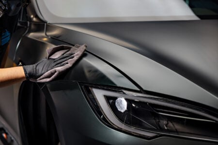 Matte Platinum Dark Sage 2026 Tesla Model S Plaid Wrap By Bulletproof Auto Spa Image 16