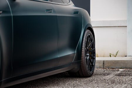 Matte Platinum Dark Sage 2026 Tesla Model S Plaid Wrap By Bulletproof Auto Spa Image 25