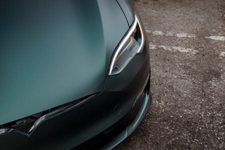 Matte Platinum Dark Sage 2026 Tesla Model S Plaid Wrap By Bulletproof Auto Spa Image 38